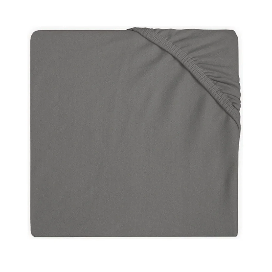 Простыня на резинке Jollein Jersey Storm Grey, 120x60 см