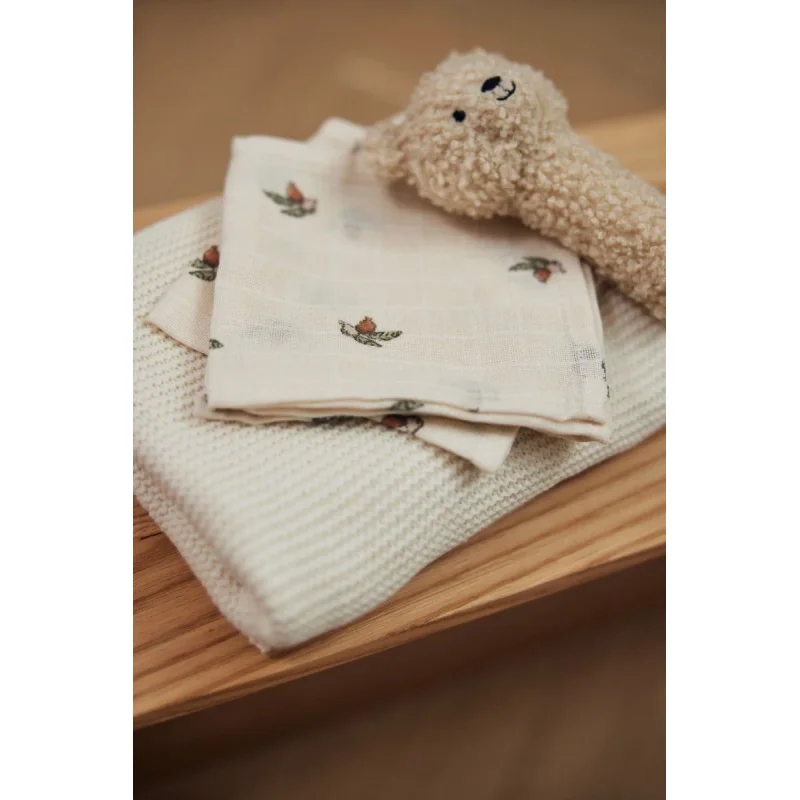 Paturica Jollein Basic Knit Ivory, 100x150 cm