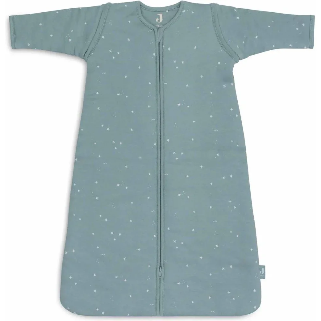 Sac de dormit cu maneci detasabile Jollein Twinkling Sea Green, 90 cm foto