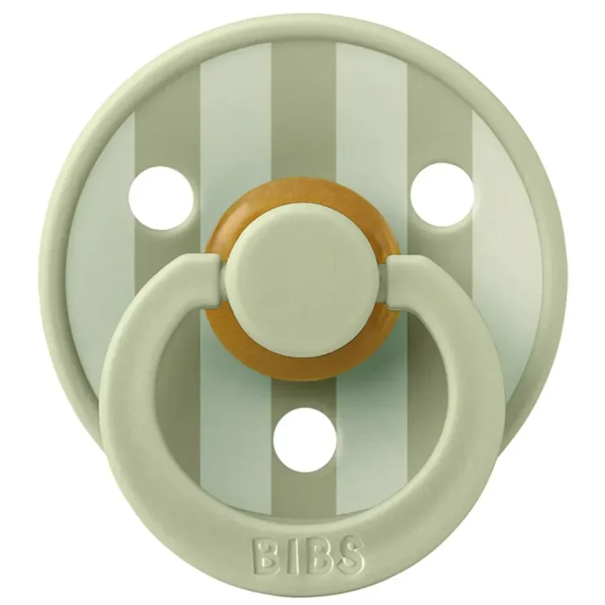 Suzeta rotunda din latex BIBS Studio Colour Stripes - Sage (0-6 luni) foto