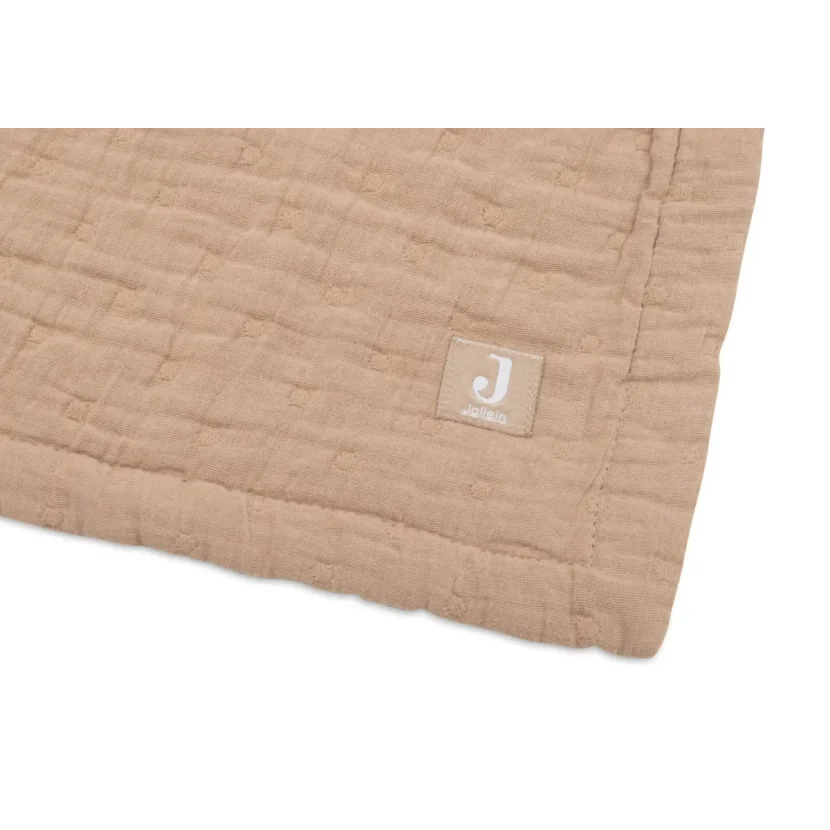 Плед муслиновый Jollein Jacquard Biscuit, 75x100 см