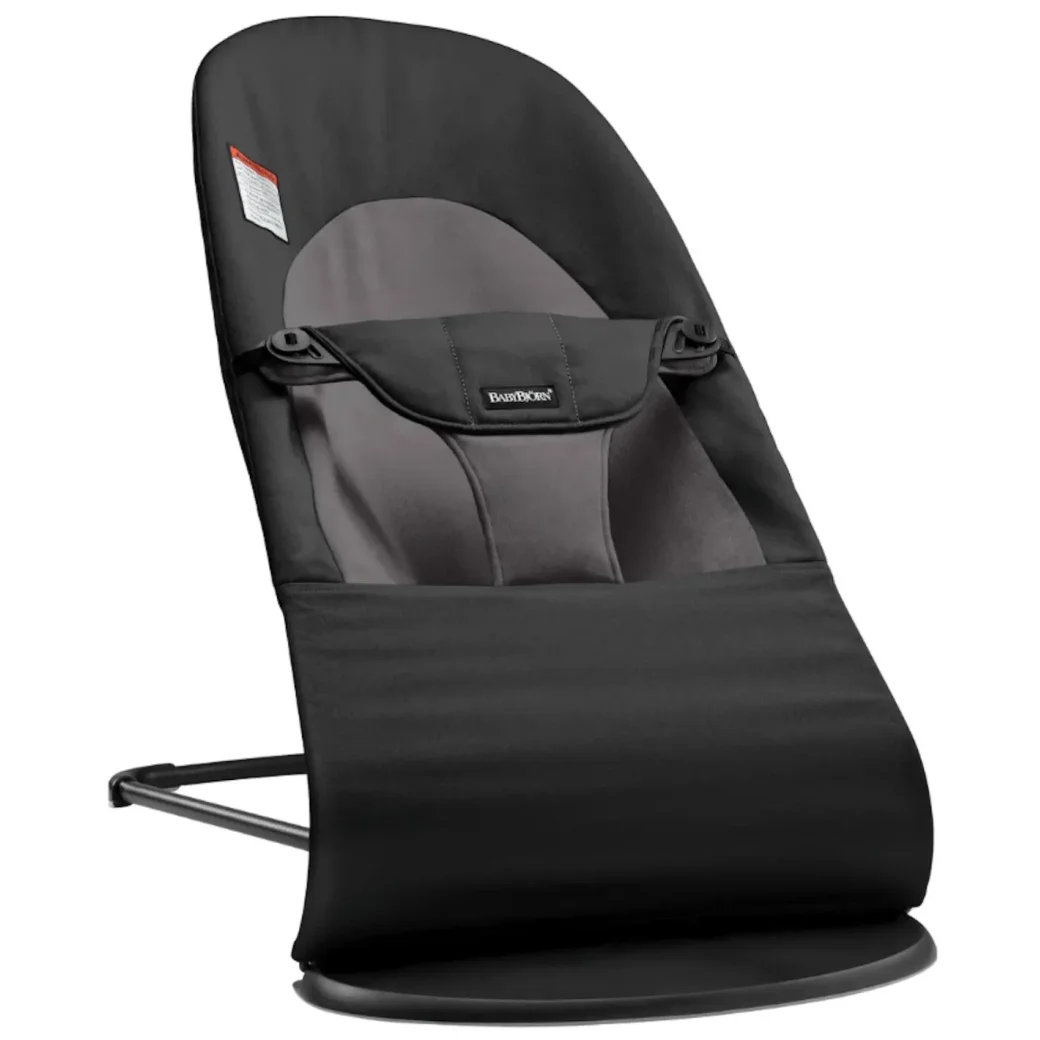 Кресло-шезлонг BabyBjorn Balance Soft Black/Dark Gray, хлопок foto