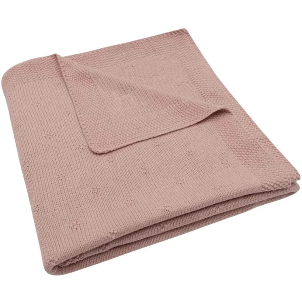 Плед Jollein Cosy Knit Wild Rose, 100x150 см