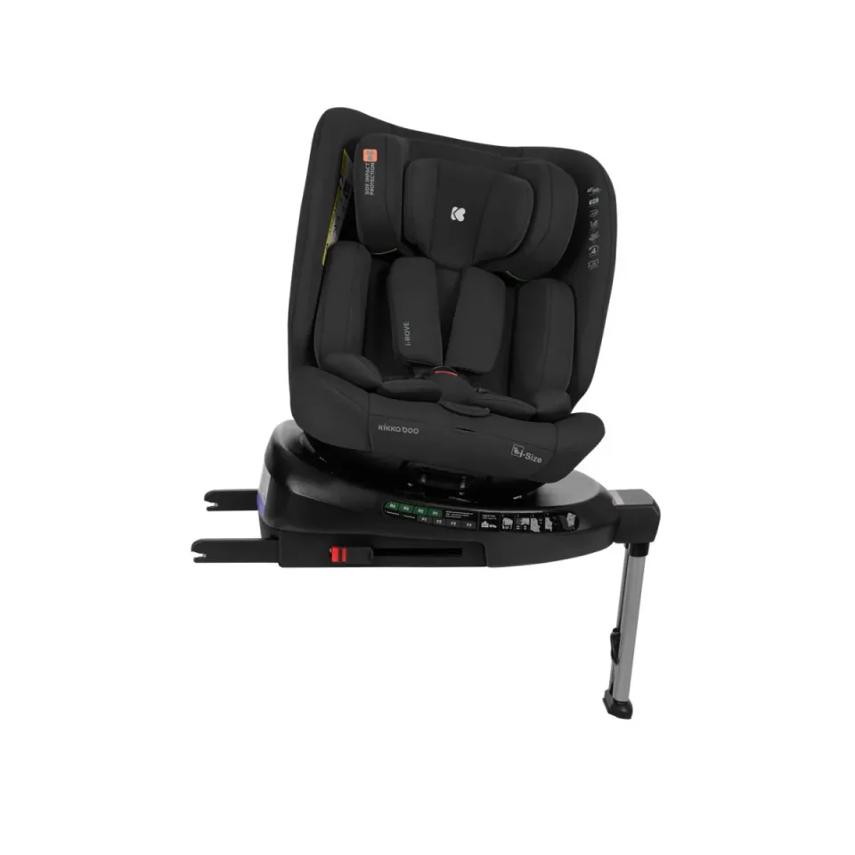 Вращающееся автокресло с изофиксом KikkaBoo i-Rove Black, 40-150 см foto