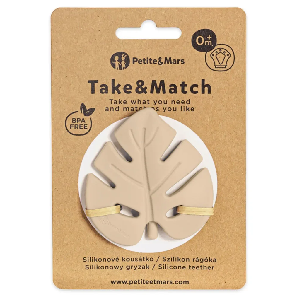 Силиконовая игрушка для прорезывания зубов Petite&Mars Take & Match Desert Sand foto
