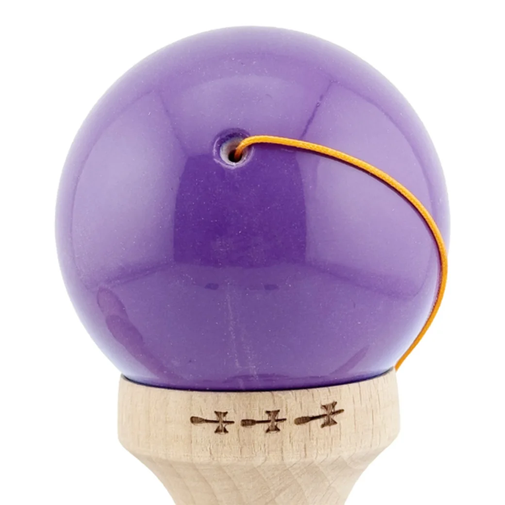 "Kendama X Original", Profesionala, Flippy, Rulment Metalic, Ața 55 cm, Ultra aderent, Cupe Mari, 7 x 6 x 18 cm, gradient albastru-mov