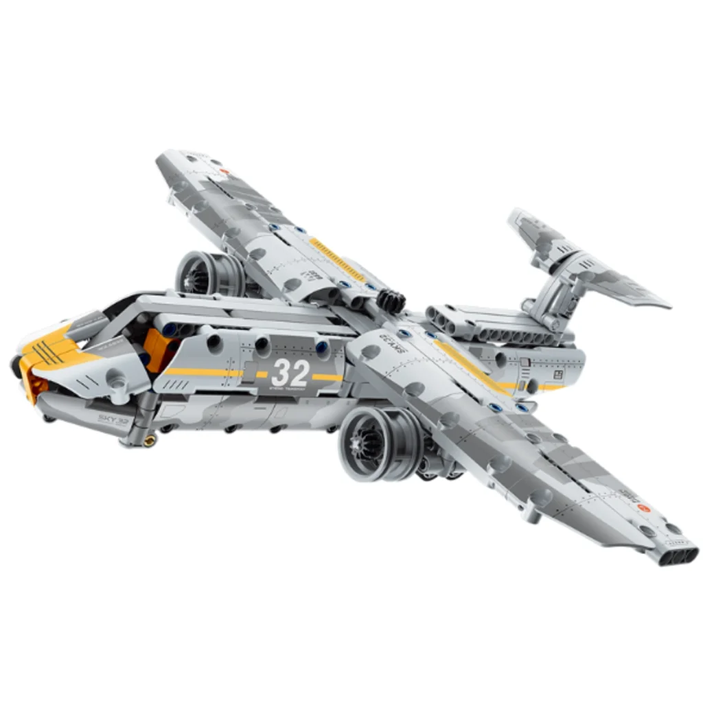 Set de construcție iM Master Mechanical Master - „Avion militar”, 329 piese
