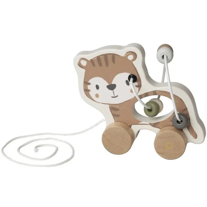 Деревянная игрушка-каталка с абакусом Premaman Tiger
