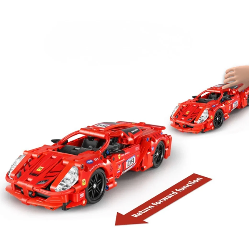 Set de construcție iM Master Mechanical Master „Supercar roșu”, cu inerție, 437 piese