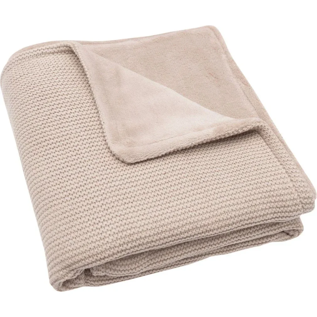 Paturica Jollein Basic Knit Wild Rose/Fleece, 100x150 cm foto