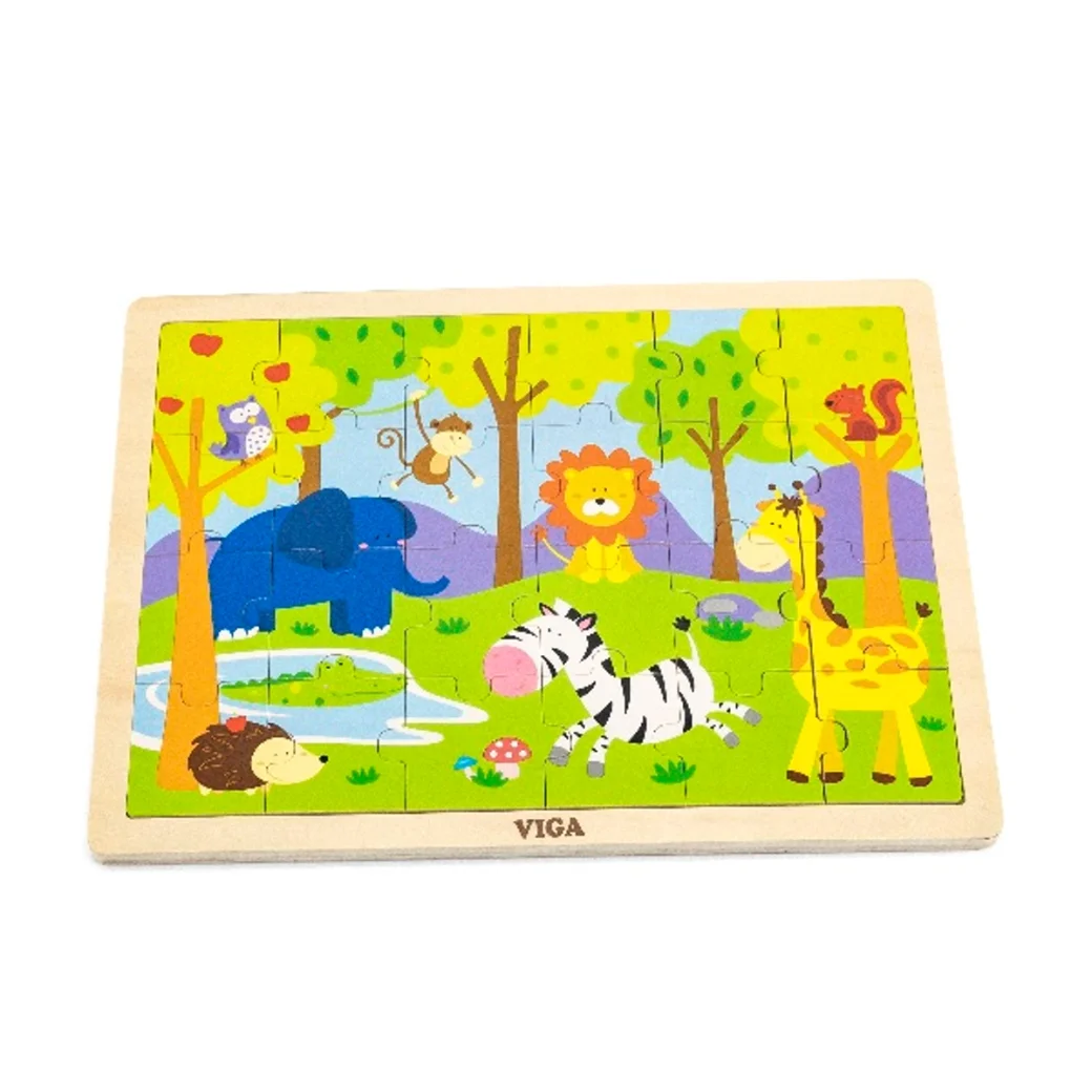 Puzzle din lemn "Animăluțe" 24 elem.