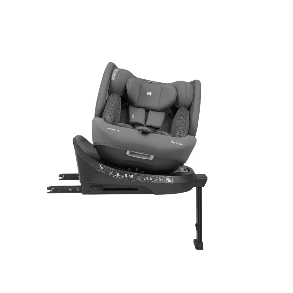 Вращающееся автокресло с изофиксом KikkaBoo i-Orbit Dark Grey, 40-150 см foto
