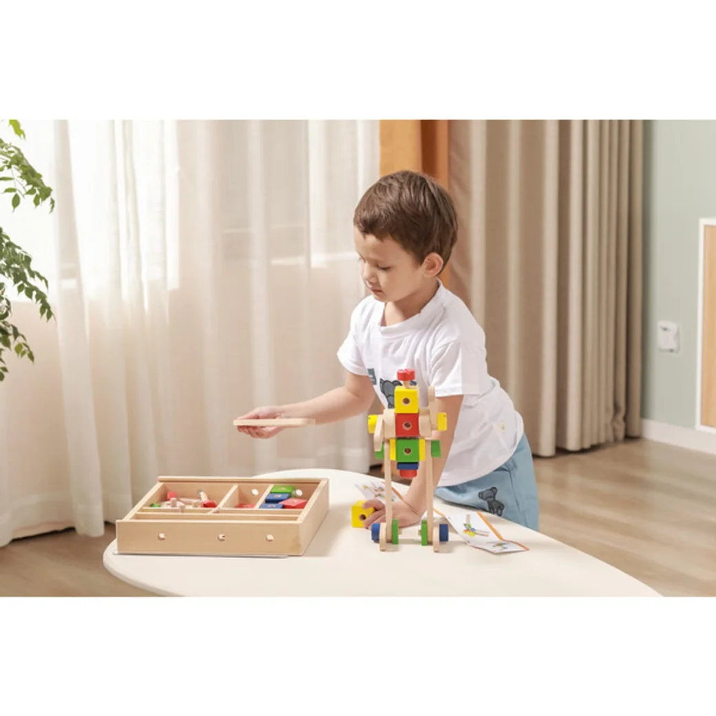 Constructor din lemn cu 53 elem.