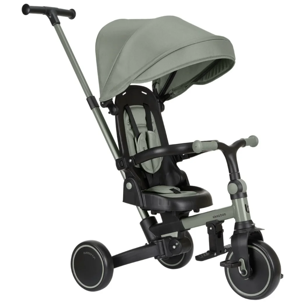 Трёхколёсный велосипед 8 в 1 KikkaBoo Aluma Army Green