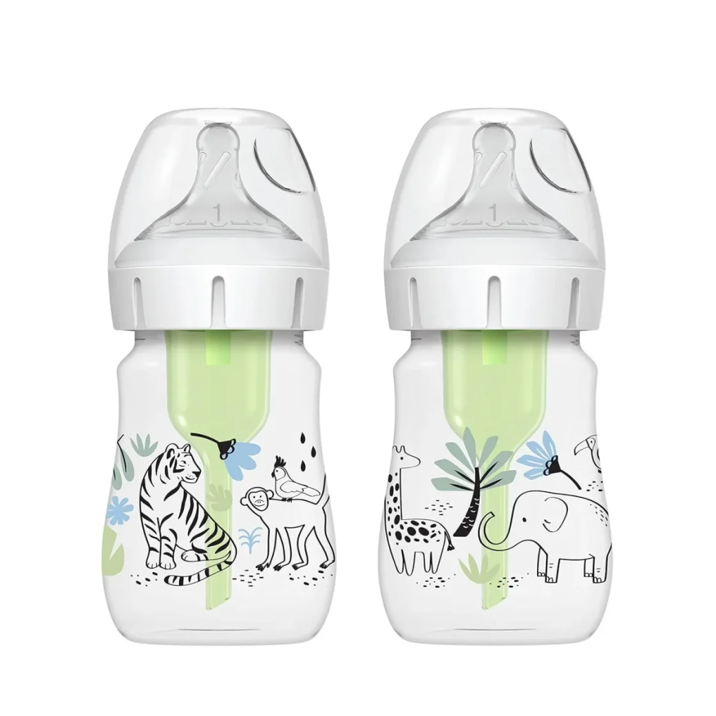 Set 2 biberoane cu gat larg Anti-colic Dr. Brown's Options+, 150 ml