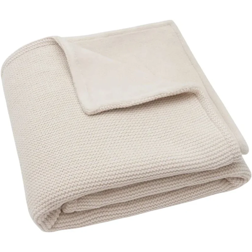 Плед Jollein Basic Knit Oatmeal/Velvet, 75x100 см