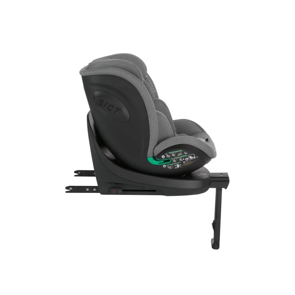 Scaun auto rotativ cu isofix KikkaBoo i-Twist Dark Grey, 40-150 cm