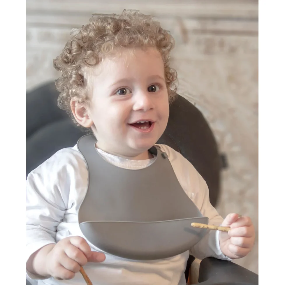 Набор для кормления силиконовый BabyJem Grey, 4 шт.