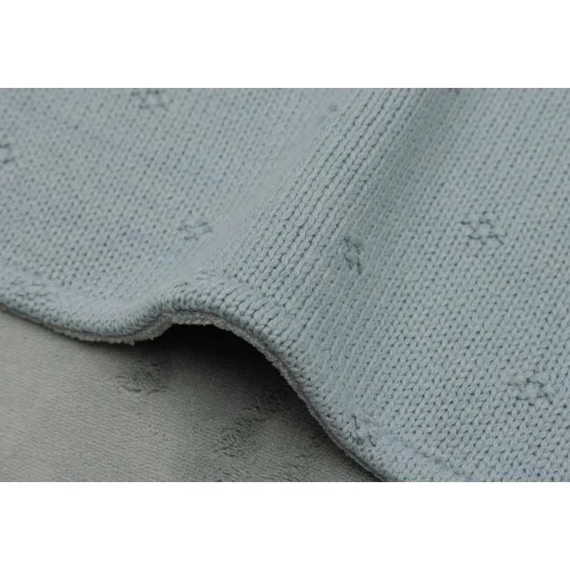 Плед Jollein Cosy Knit Sea Green/Velvet, 75x100 см