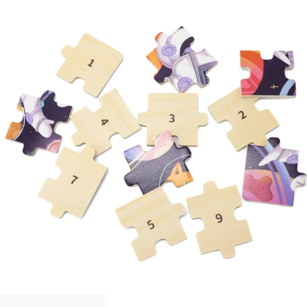Puzzle din lemn "Animalele în cosmos", 24 elem.