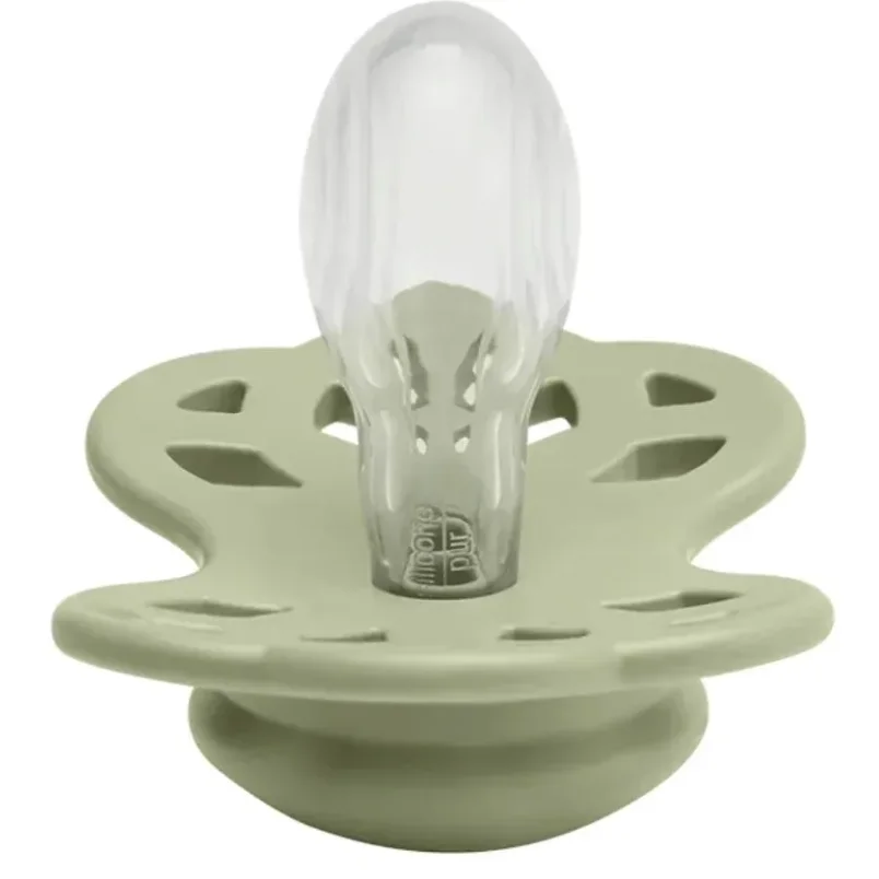 Set 2 suzete simetrice din silicon BIBS Infinity Ivory/Sage (0-6 luni) foto
