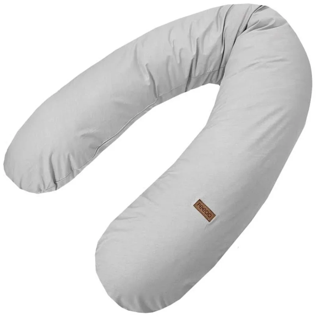 Подушка для беременных FEEDO Light Grey, 180 см