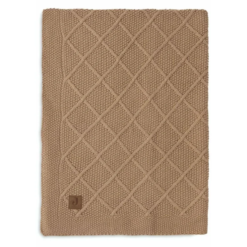 Paturica Jollein Check Knit Biscuit, 75x100 cm