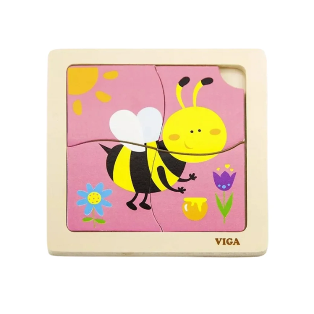 Mini-puzzle din lemn "Albina"