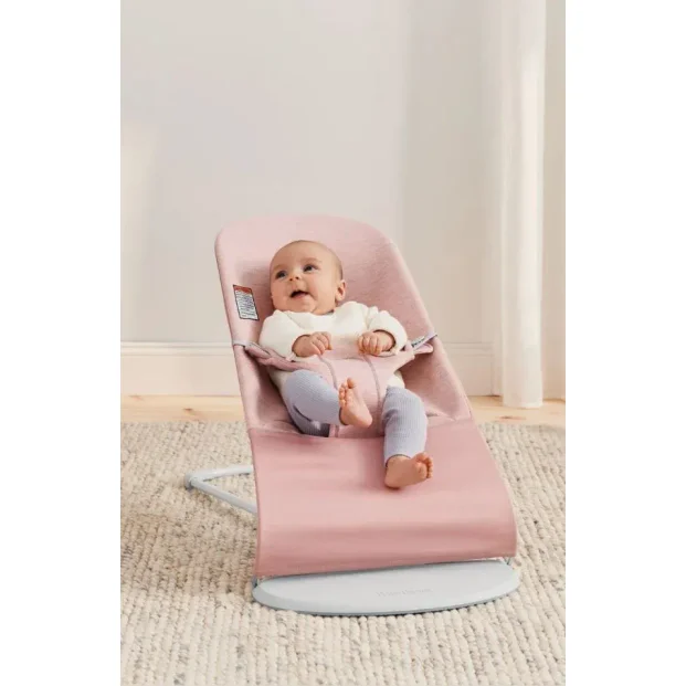 Balansoar BabyBjorn Bliss Light Pink, 3D Jersey foto