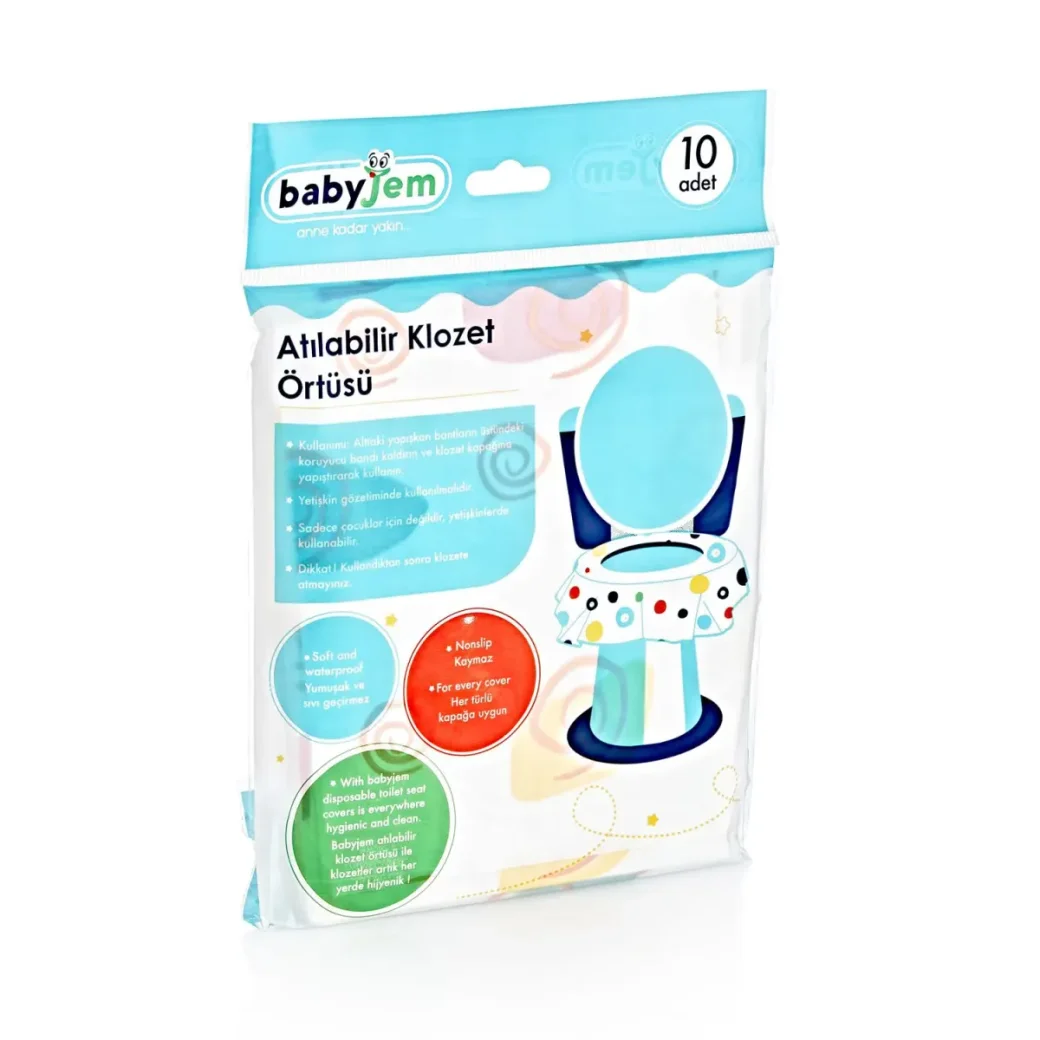 Set 10 protectii igienice de unica folosinta pentru colac toaleta BabyJem foto