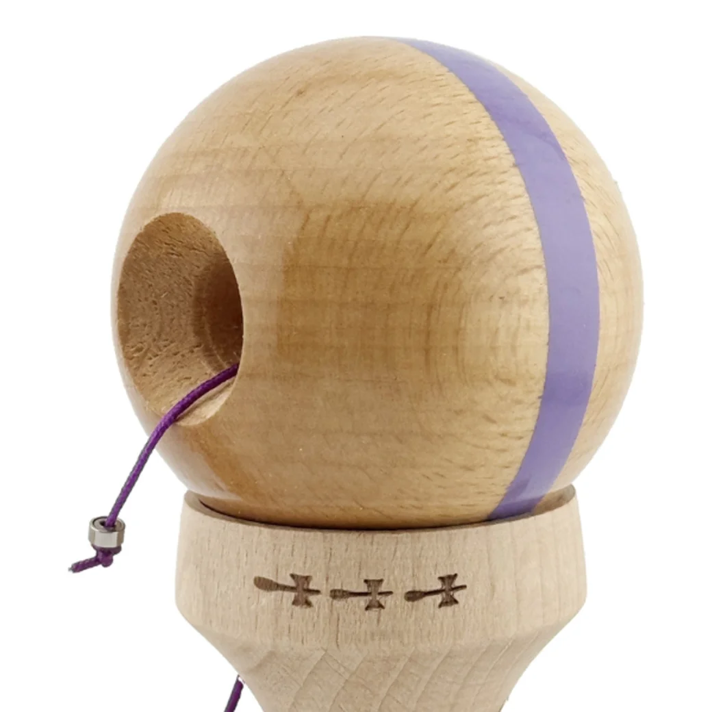 "Kendama Super Sticky X Original", металлический стержень, веревка 62/65 см, King size 7.5 x 6 x 18 см, фиолетовая