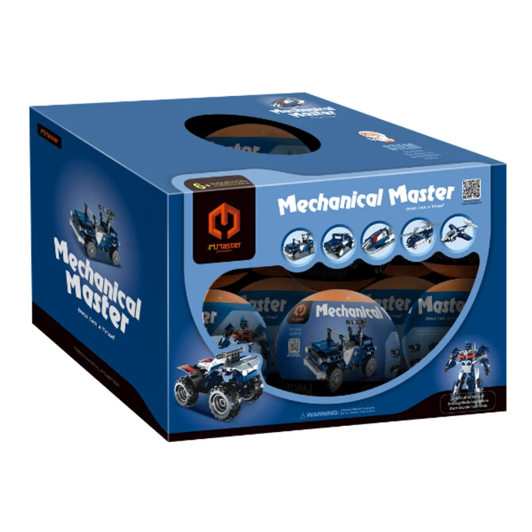 Set de construcție în ou iM Master Mechanical Master „Vehicule”, 6 modele, de la 118 pană la 124 elemente