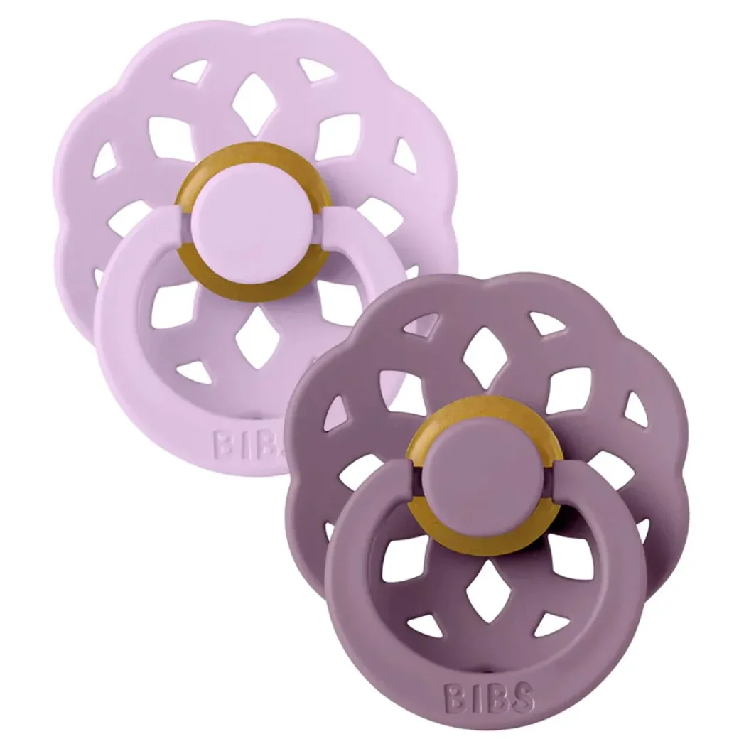 Set 2 suzete rotunde din latex BIBS Boheme Violet Sky/Mauve (0-6 luni) foto