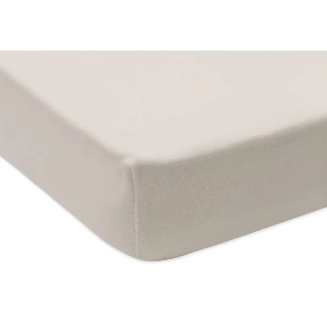 Cearsaf cu elastic Jollein Jersey Oatmeal/Sand, 40/50x80/90 cm, 2 buc.