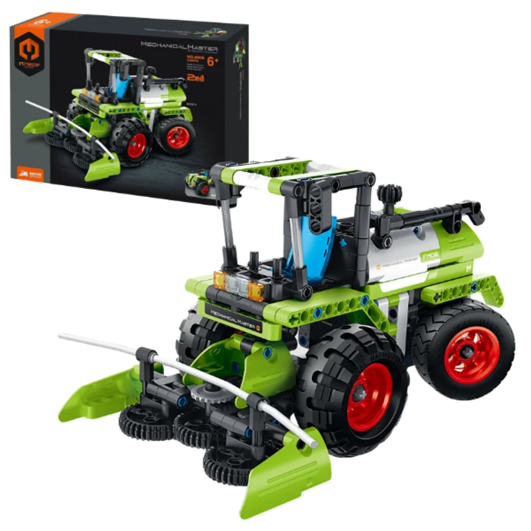 Set de construcție 2 în 1 iM Master Mechanical Master - „Mașină de recoltat - Tractor”, 335 piese