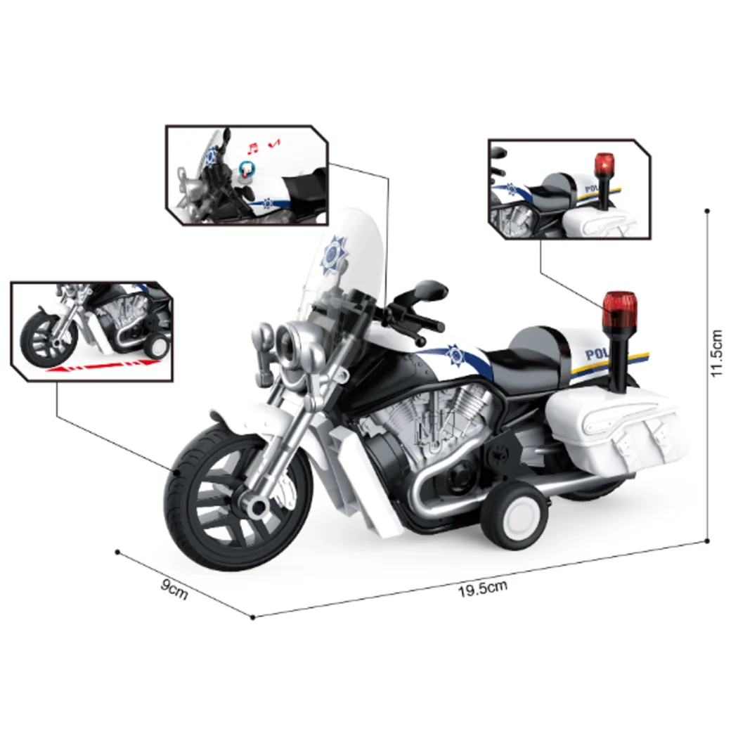 1:10 Motocicleta cu fricțiune (lumini /sunete)