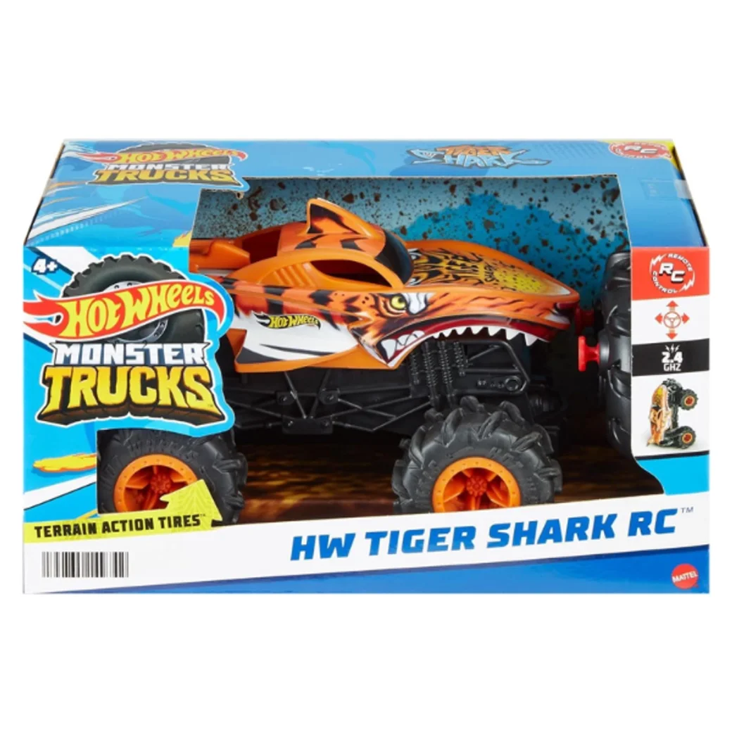 Hot Wheels Monster Truck 1:24 "Rechinul Tigru de Neoprit"