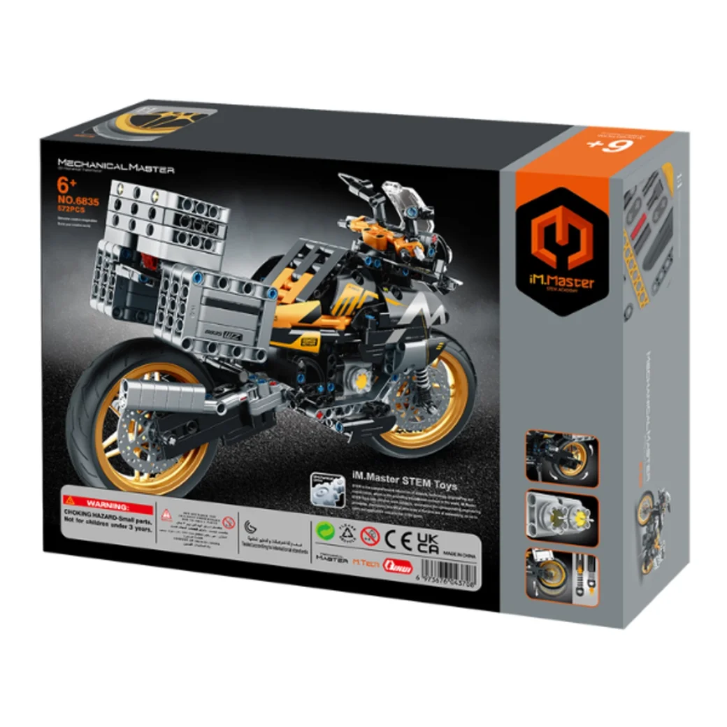 Set de construcție iM Master Mechanical Master „Motocicletă cu portbagaj”, 572 piese