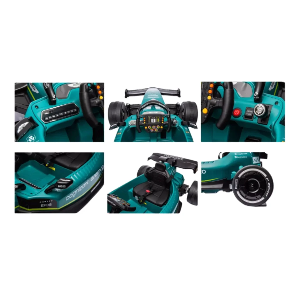 Kart electric ASTON MARTIN, 12V7AH, motor 550x2, roți EVA