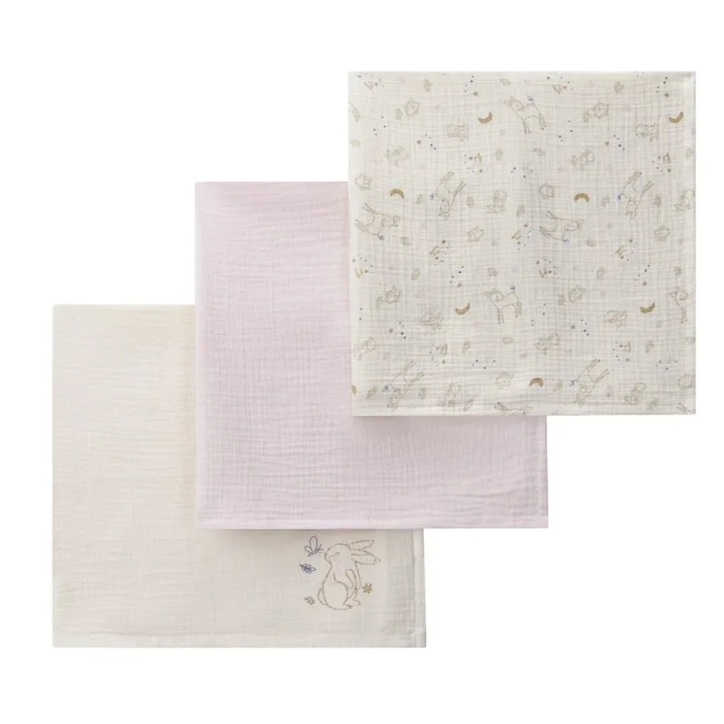Set pelinci de muselina Premaman Little Deer, 3 buc.