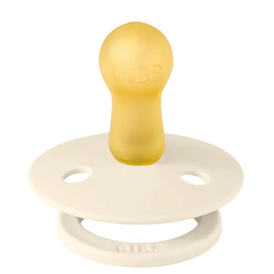 Set 2 suzete rotunde din latex BIBS Studio Colour Pin - Ivory Vanilla Mix (6-18 luni) foto