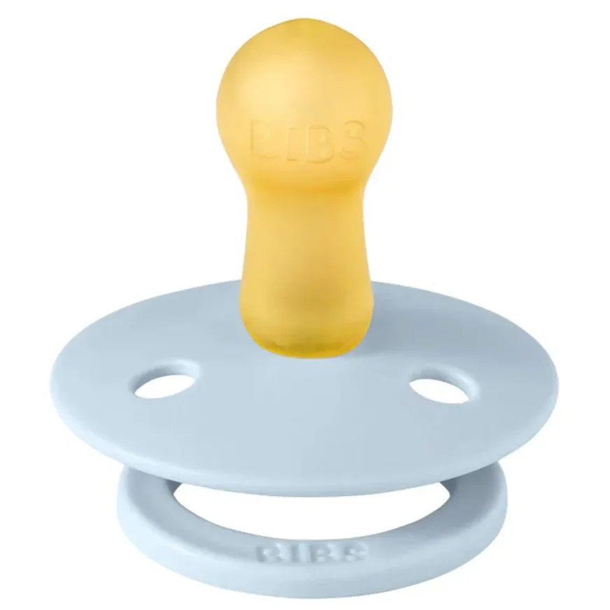 Set 2 suzete rotunde din latex BIBS Colour Sky Blue/Baby Blue (6-18 luni) foto