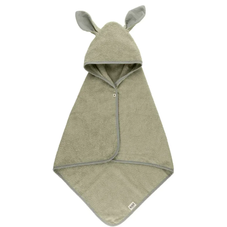 Полотенце с капюшоном и ушками BIBS Kangaroo Sage foto