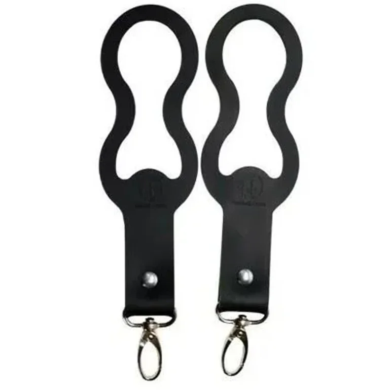 Carlige din silicon pentru carucior Petite&Mars Black, 2 buc.