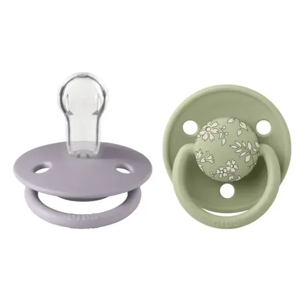 Set 2 suzete rotunde din silicon BIBS LIBERTY De Lux Capel - Sage Mix (0-36 luni) foto