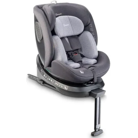 Scaun auto rotativ cu isofix BabyGo MOVE 360 Grey, 40-150 cm, certificat R129 foto