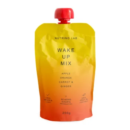 nutrino lab Пюре "wake up snack" Яблоко-апельсин-морковь-имбирь (200 гр.)