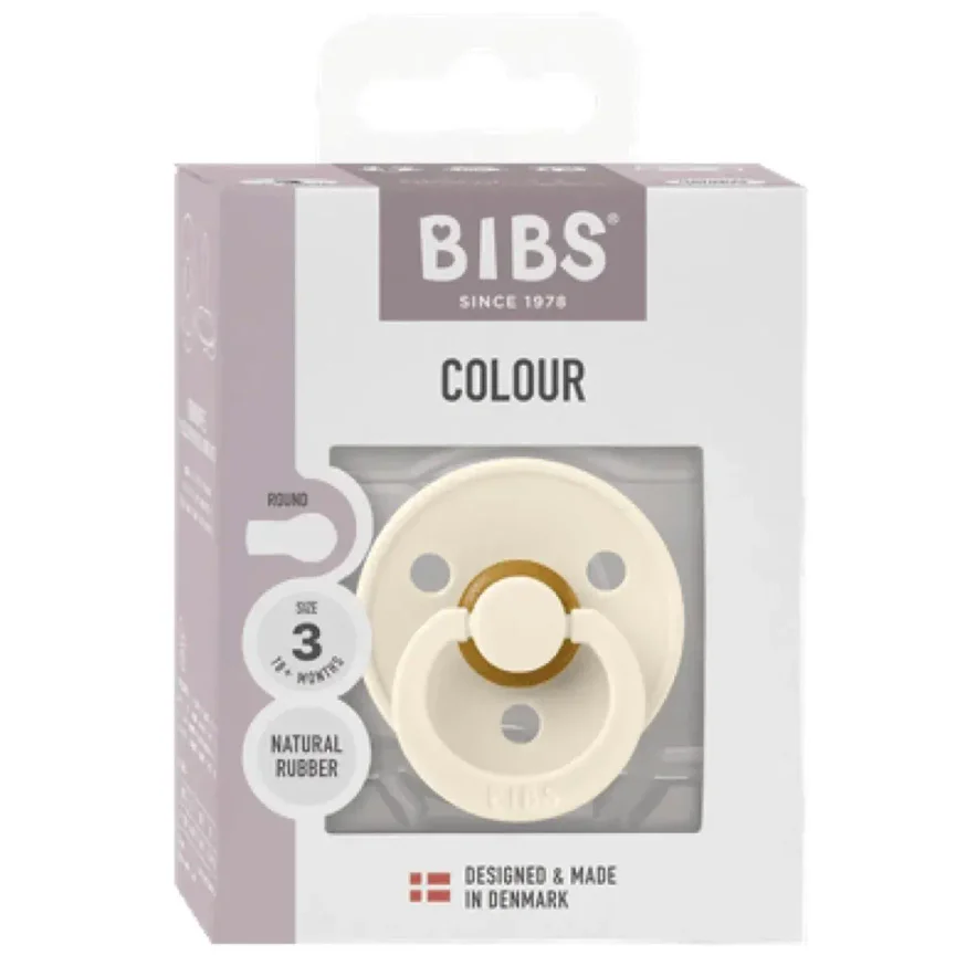 Suzeta rotunda din latex BIBS Ivory (18-36 luni) - Ambalaj premium foto