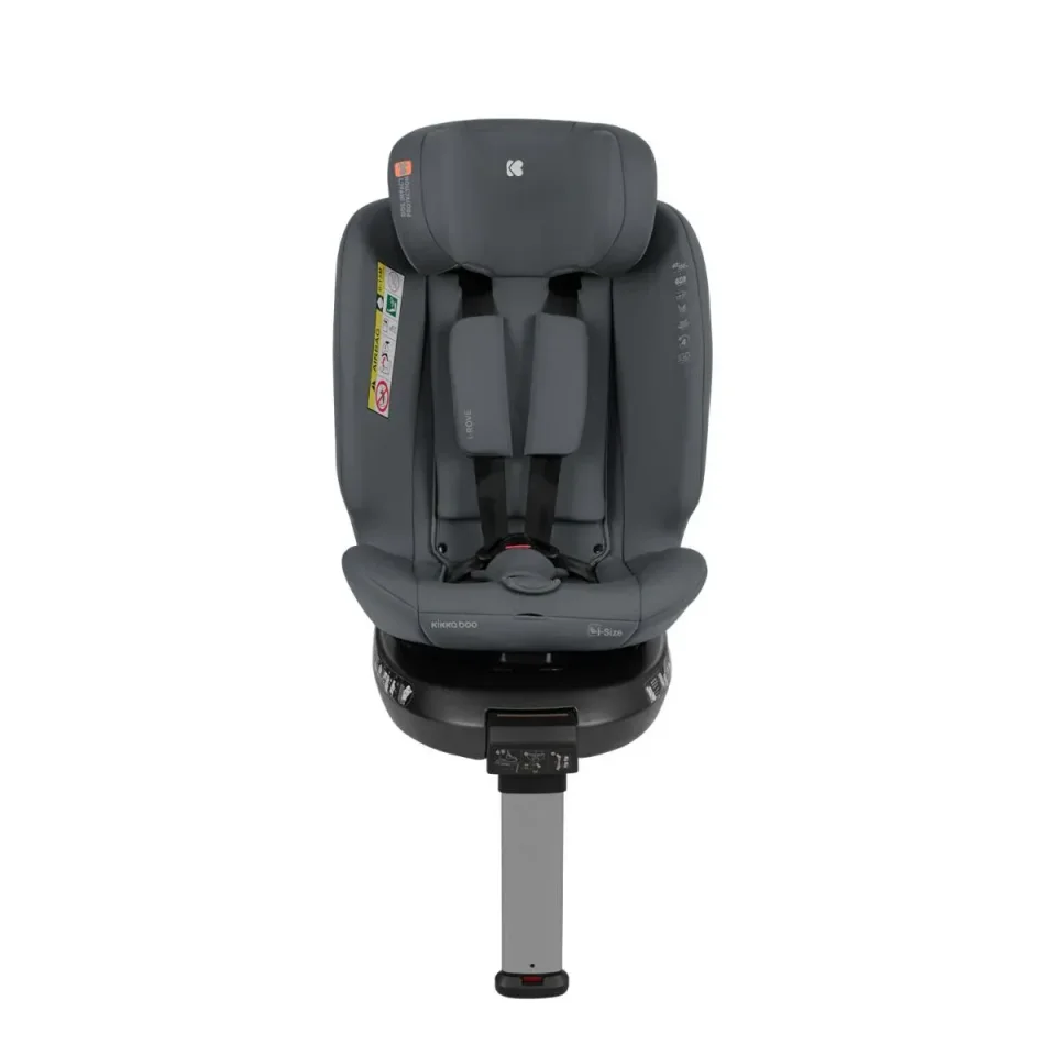 Вращающееся автокресло с изофиксом KikkaBoo i-Rove Dark Grey, 40-150 см foto