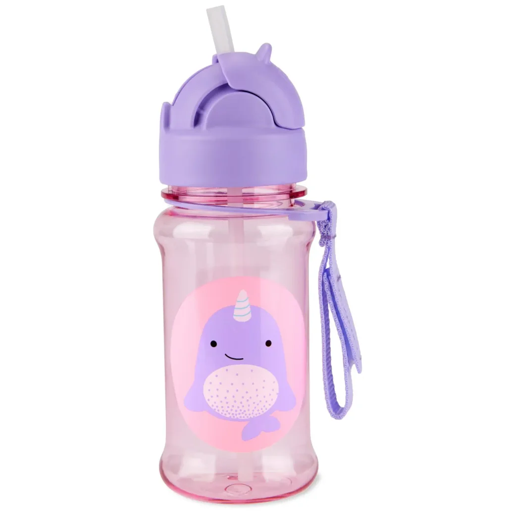 Бутылочка с трубочкой из тритана Skip Hop Zoo Narwhal foto